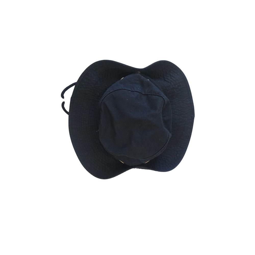 Gelante Black Cotton Boonie Hat Wide Brim Safari Sun Bucket Hat Adjustable S/M